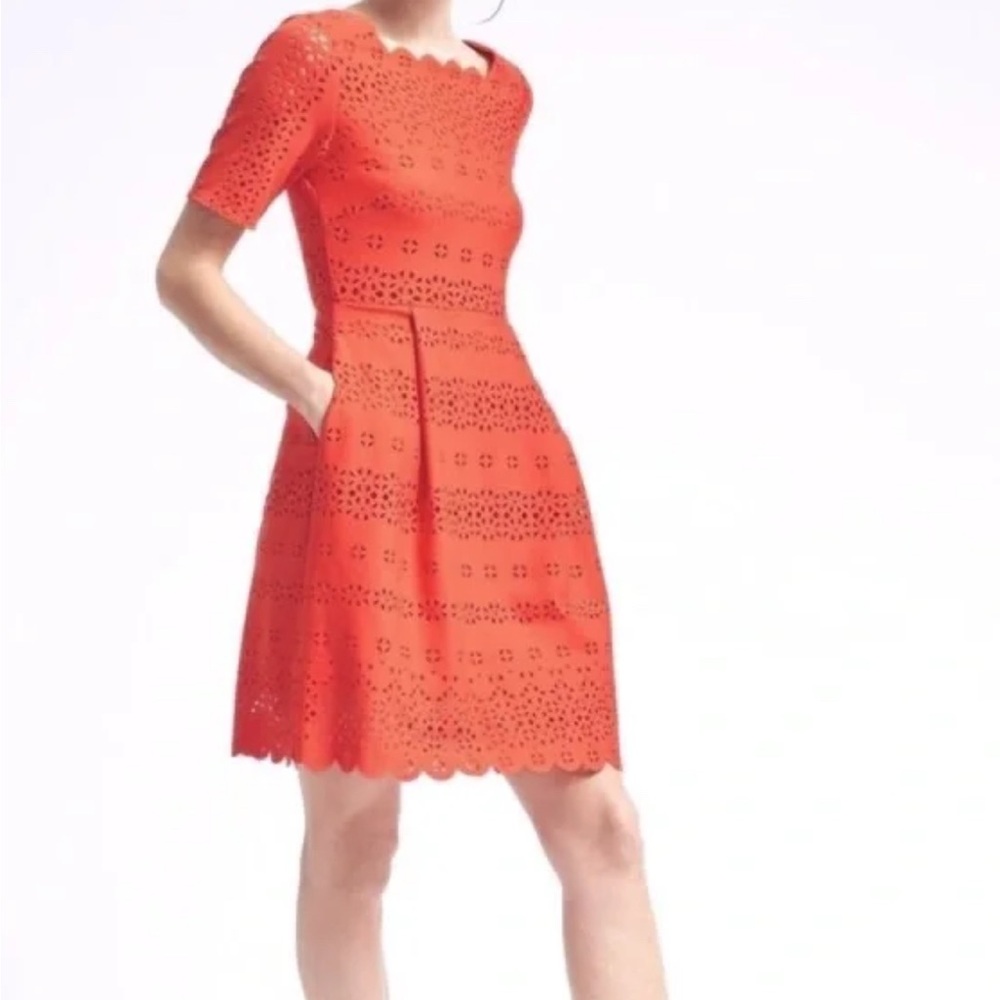 Banana Republic Orange A-Line Mini Dress